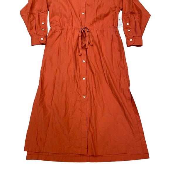 NWT Joie Ardine Midi Cotton Dress in Warm Spice Size Medium - Picture 6 of 11